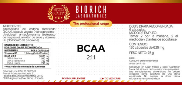 BCAA 120 capsulas