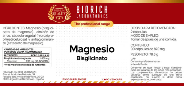 BISGLICINATO MAGNESIO 90 CAP - Imagen 2